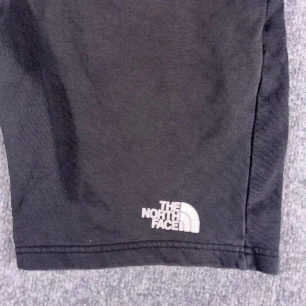 The North Face Mens Distressed Sweat Shorts Black Cotton Drawstring Logo Large